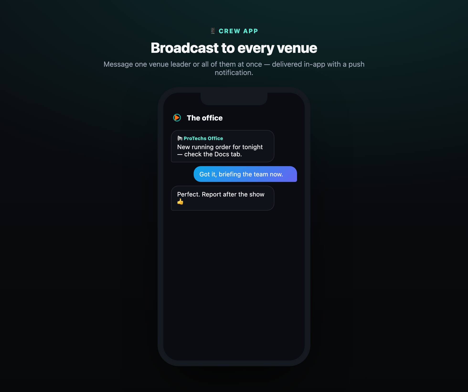 Broadcast messages